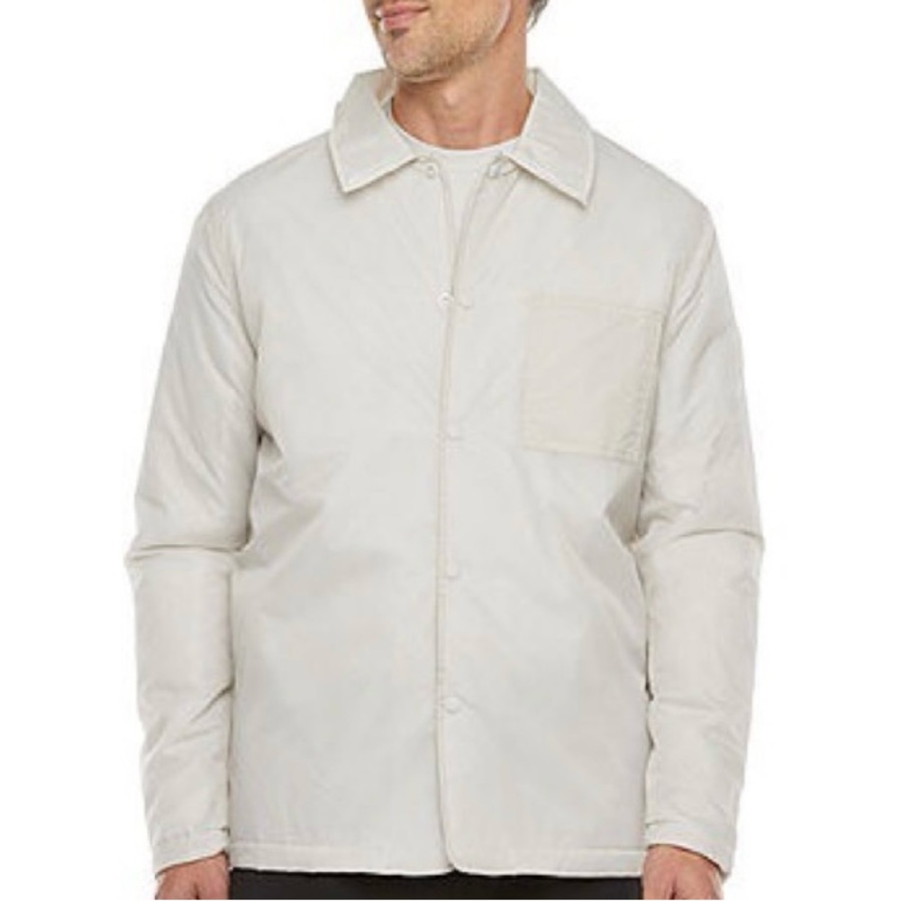 Men’s NWT STYLUS Lightweight Button Up Jacket in Gray Mist, Size Large